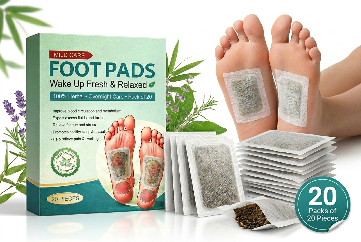 Natural Herbal Foot Pads – Pack of 20