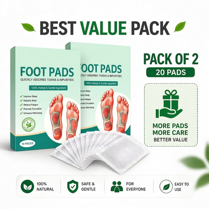 Natural Herbal Foot Pads – Pack of 20